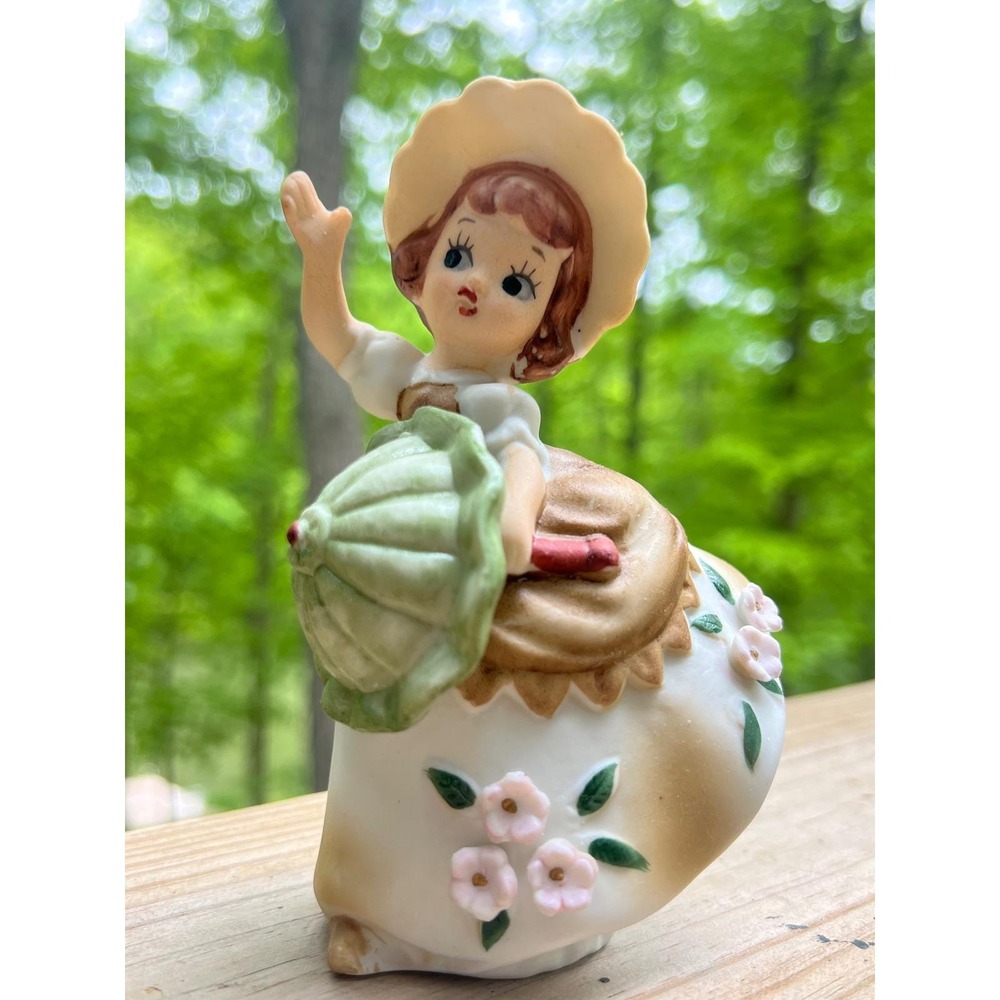 MINT Vintage Homco #1430 Porcelain Girl with Kitten & Pink Flowers| Gift Quality